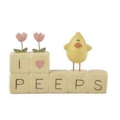 141-87988 'I  LOVE PEEPS' BLOCKS  W/CHICK
