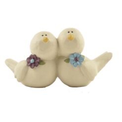 143-88490 BIRD COUPLE W/FLOWERS