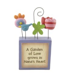 143-88507 'GARDEN OF LOVE..NANA' BLOCK W/FLOWERS