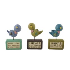 143-88554 S/3 'MOM/GREAT GRANDMA/GREAT MOM W/BIRD BLOCK