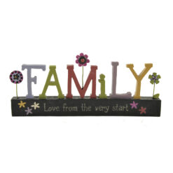 143-88567 ‘FAMILY’ W/FLOWERS BLOCK