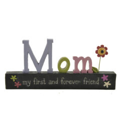 143-88568 ‘MOM’ W/FLOWERS BLOCK