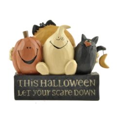 146-88595 GHOST/CAT/PUMPKIN ON Fall BLOCK