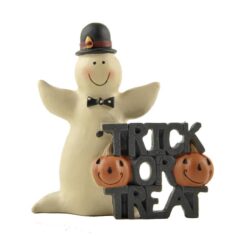 146-88632 'TRICK OR TREAT' W/TOP HAT GHOST