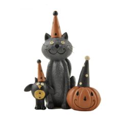146-88639 BLACK CAT W/PUMPKIN/OWL