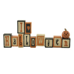 146-88792 'I LOVE Fall' BLOCKS W/PUMPKIN