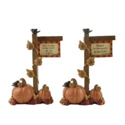 146-88794 S/2 'GIVE THANKS/REJOICE/ SIGNS W/PUMPKINS