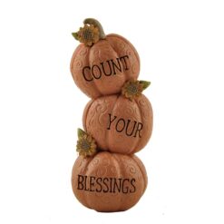 146-88801 'COUNT YOUR BLESSINGS' STACKED PUMPKINS