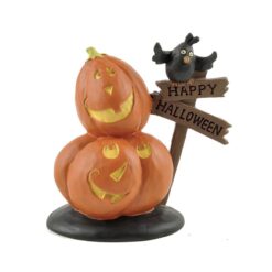 146-88818 TWO STACKED JACKOLANTERNS W/HAPPY Fall SIGN