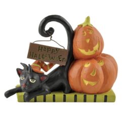 146-88820 BLACK CAT W/HAPPY Fall/JACKOLANTERNS