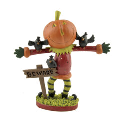 146-88826 PUMPKIN MAN W/BEWARE SIGN/CROWS