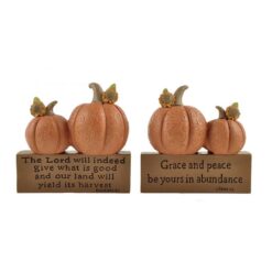 146-88865 S/2 'GRACE/HARVEST' BLOCKS W/PUMPKINS
