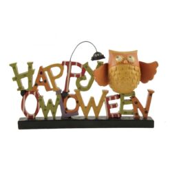 146-88882 'HAPPY HOWLOWEEN' SIGN W/OWL