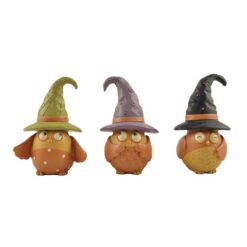 146-88885 S/3 OWLS W/WITCH HATS