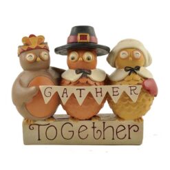 146-88898 'GATHER TOGETHER' BLOCK W/OWLS