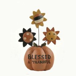 146-89196 'BLESSED' PUMPKIN W/SUNFLOWERS