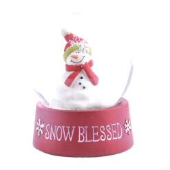 198-12433 SNOW BLESSED SNOW GLOBE WITH SNOWMAN
