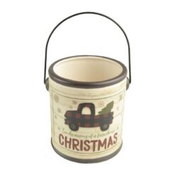 198-30001 DREAMING OF A FARMHOUSE CHRISTMAS CERAMIC CONTAINER WITH TRUCK