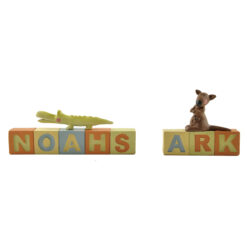 1466-88909 S/2 ALLIGATOR/KANGAROO ON NOAHS ARK BLOCKS