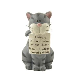 1466-89057 STRIPED CATS HOLDING LETTERS