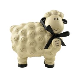1466-89086 'JESUS LOVES ME' SHEEP BANK