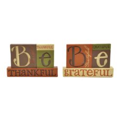 147-88622 S/2 'BE THANKFUL/GRATEFUL' BLOCKS