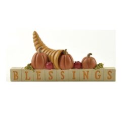 147-88813 'BLESSINGS' BLOCKS W/CORNUCOPIA
