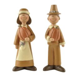 147-88851 S/2 PILGRIMS HOLDING PUMPKINS