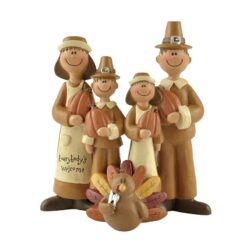 147-88857 PILGRIM FAMILY W/TURKEY/PUMPKINS