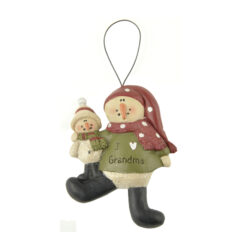 148-55070 ORN-I LOVE GRANDMA SNOWMAN W/KID (M6)