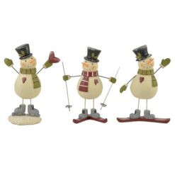 148-88250 S/3 SNOWMAN ON SKIS/SKATES