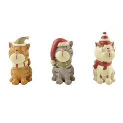 148-88727 S/3 MULTICOLORED CATS W/HATS