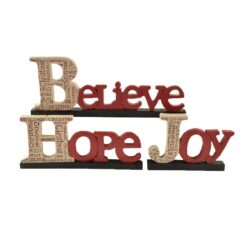 148-88739 S/3 'HOPE/JOY/BELIEVE' ON BASE