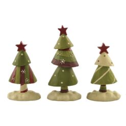 148-88762 S/3 MULTI-COLORED CHRISTMAS TREES