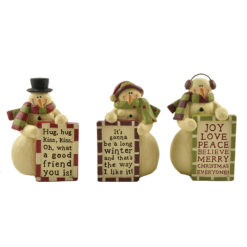 148-88763 S/2 Snowman w plaque