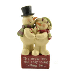 148-88770  2 Snowmen w/heart on block