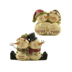 148-88771  S/2 'LOVE/SNOWMATES SNOWMAN COUPLES