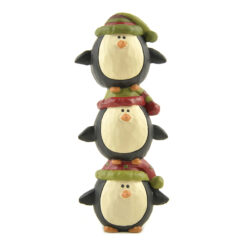 148-88773  STACKED PENGUINS W/STOCKING CAPS