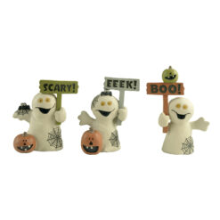 196-12233 S/3 Ghosts with signs and pumpkins