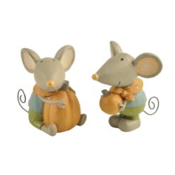 196-12249 S/2 mouse holding pumpkin