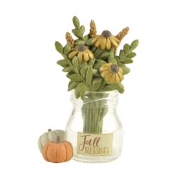 196-12252 FALL BLESSINGS VASE W/FLOWERS
