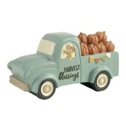 196-12281 Mouse In Truck W/Pumpkins