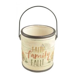 196-39451 LG. FAITH FAMILY FALL CERAMIC CONTAINER WITH HANDLE