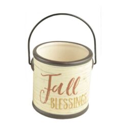 196-39452 FALL BLESSINGS CERAMIC CONTAINER WITH HANDLE