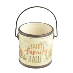 196-39458 FAITH FAMILY FALL CERAMIC CONTAINER WITH HANDLE