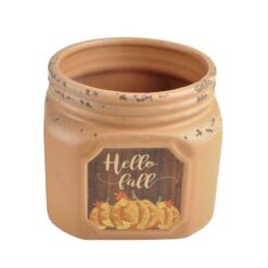 196-39490 HELLO FALL CROCK WITH HANDLE