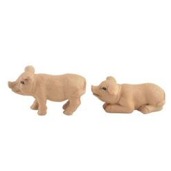 1966-12451 S/2  MINATURE STANDING/LAYING PIGS