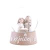 198-12338 REJOICE SNOW GLOBE WITH HOLY FAMILY