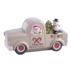 198-12351 Snowman & X'mas tree on the truck