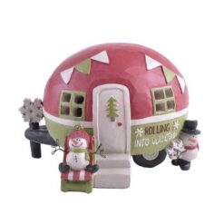 198-12368 Truck w 2 snowmen   w/LED light